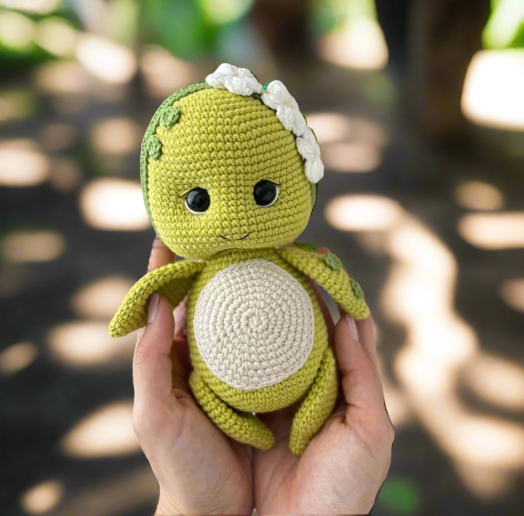 Crochet Turtle Duo – 2 Handmade Plush Toys for Kids