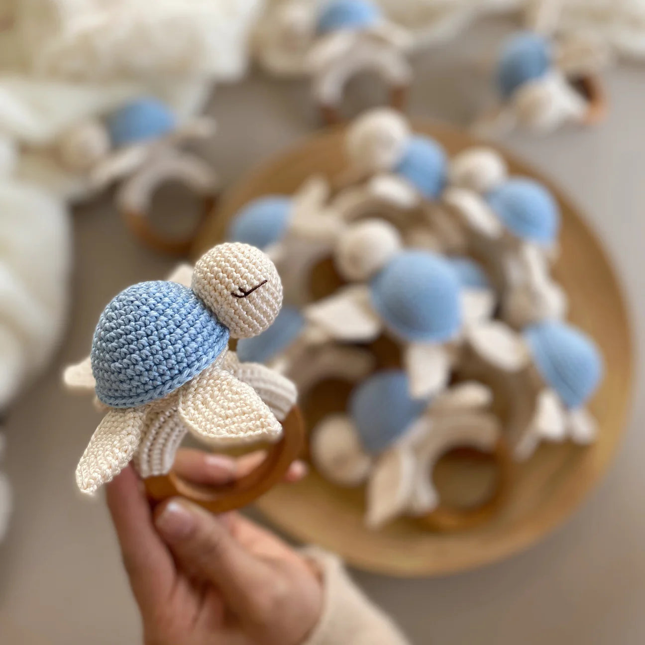 Crochet Turtle Rattle Toy