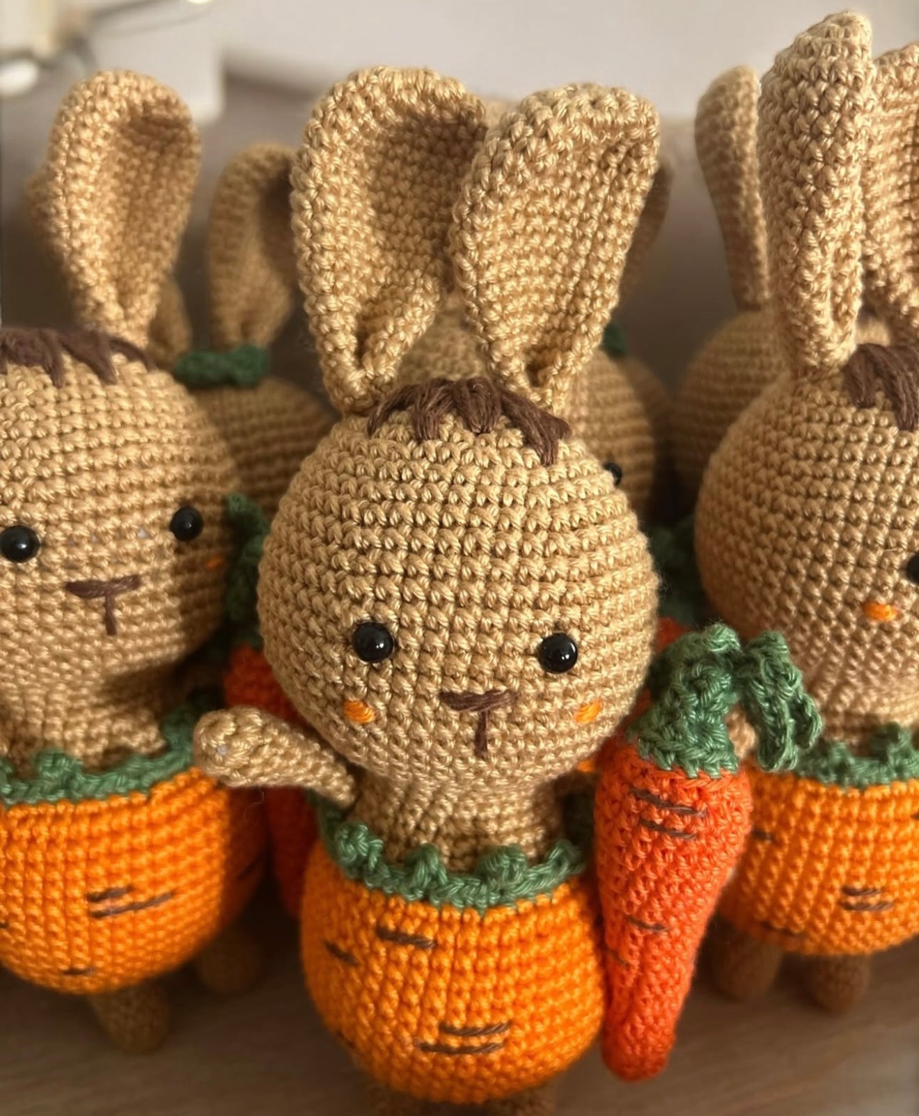 Handmade Crochet Easter Bunny with Carrot – Cute Spring Gift for Kids & Babies
