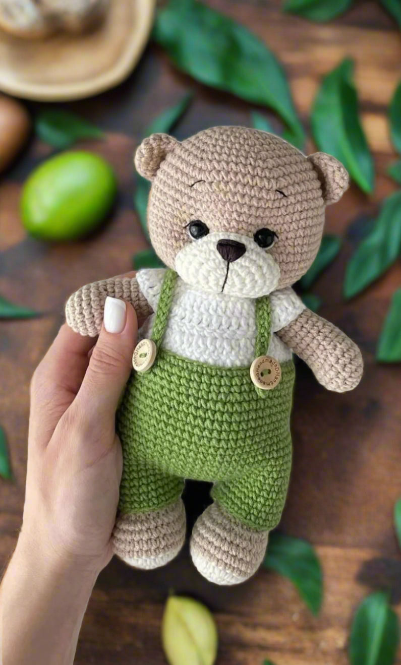 Joy Bear – Customisable Crochet Teddy Bear with Changeable Outfit