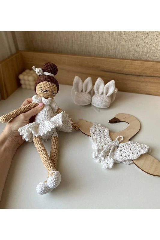 Handmade Crochet Ballerina Toy Gift Set (3pc)