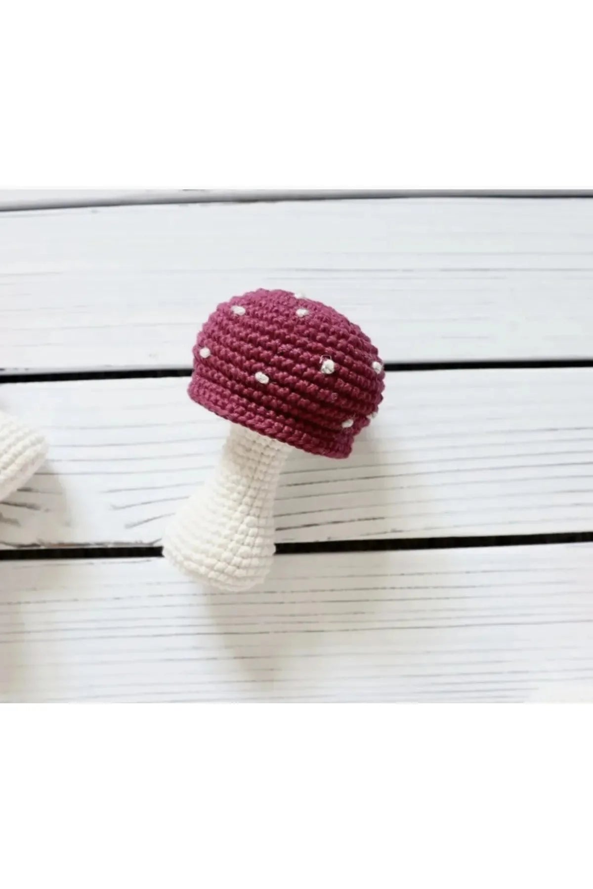 Crochet Mushroom Rattle Toy for Infants and Toddlers With Bell Sound