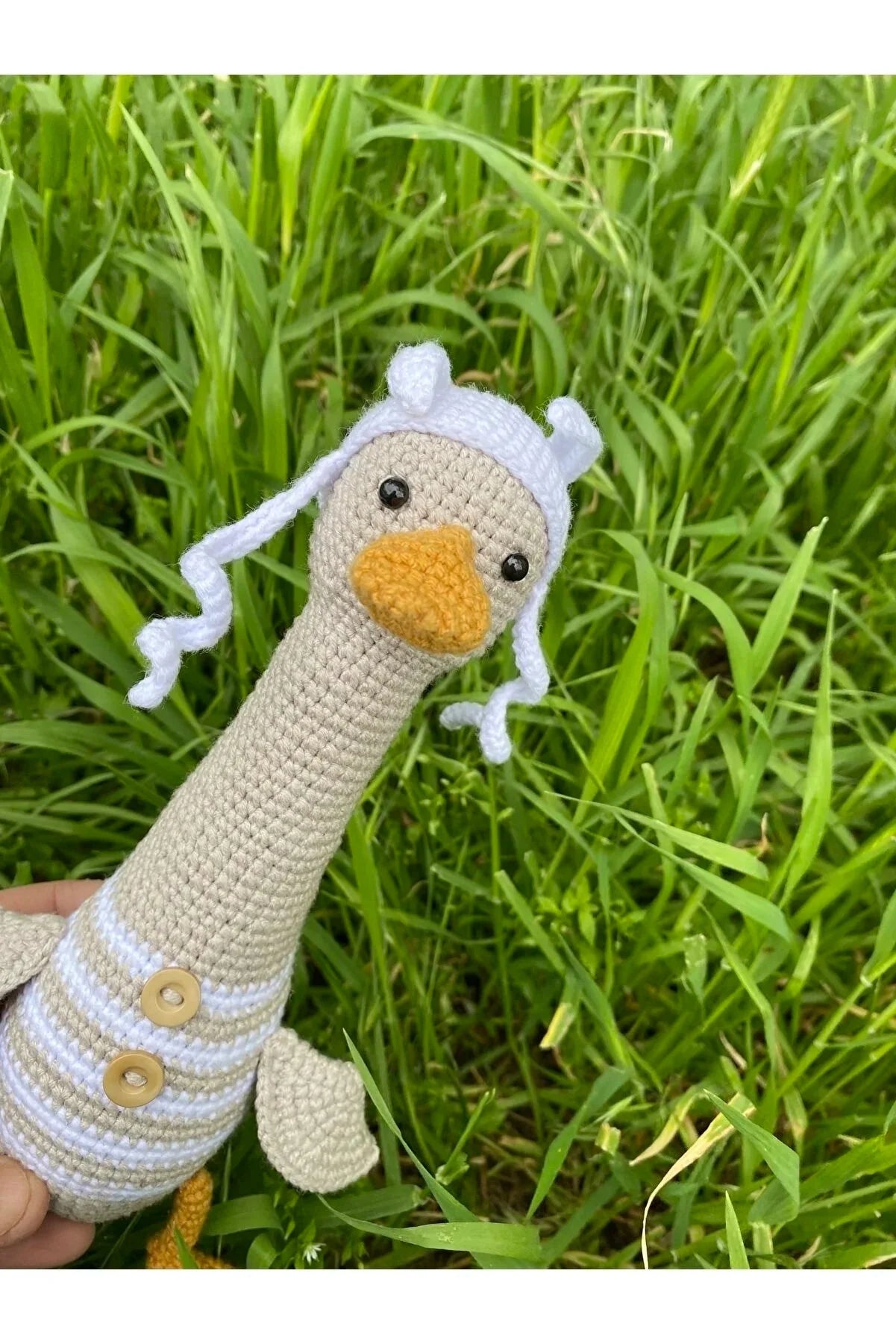 Crochet Cute Pilot Duck Toy
