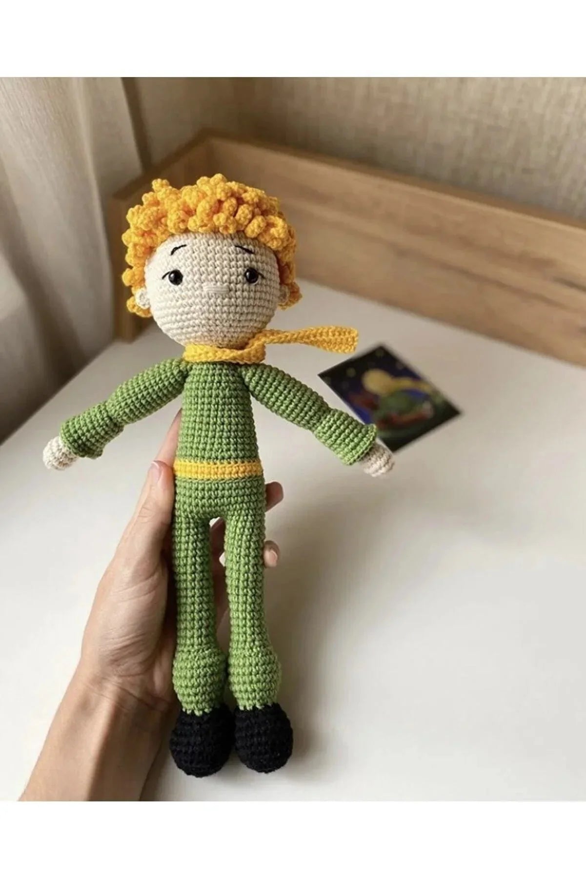 Crochet Little Prince Doll and Fox Toy Set 2pc