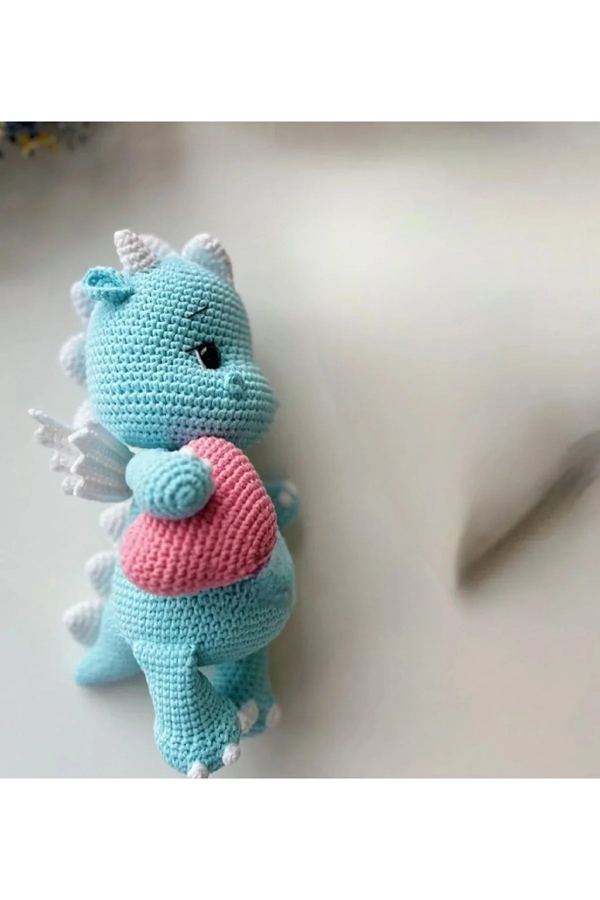 Crochet Cute Blue Dino Toy