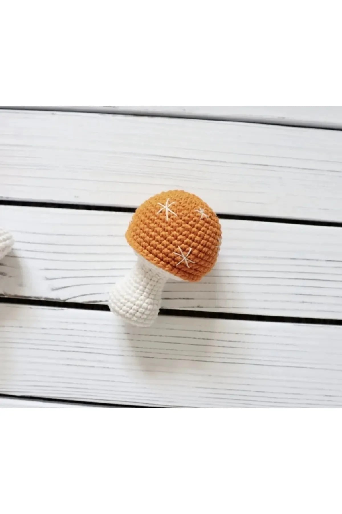 Crochet Mushroom Rattle Toy for Infants and Toddlers With Bell Sound