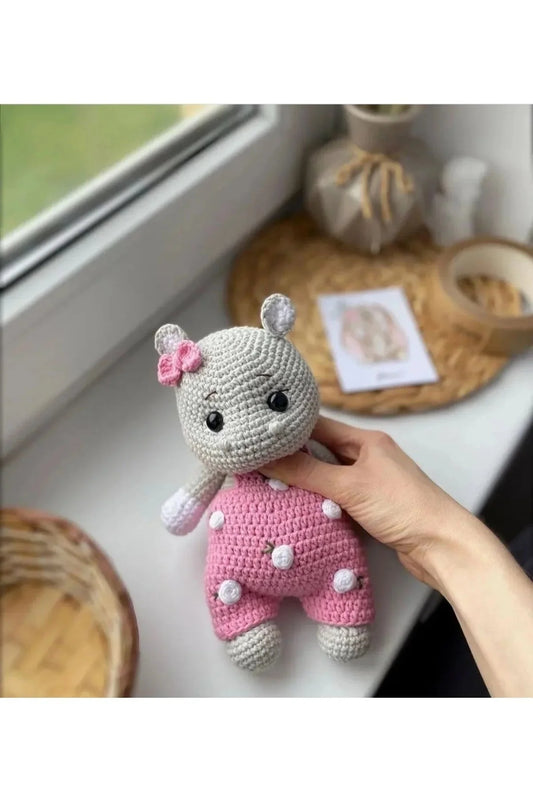 Handmade Crochet Hippo Toy
