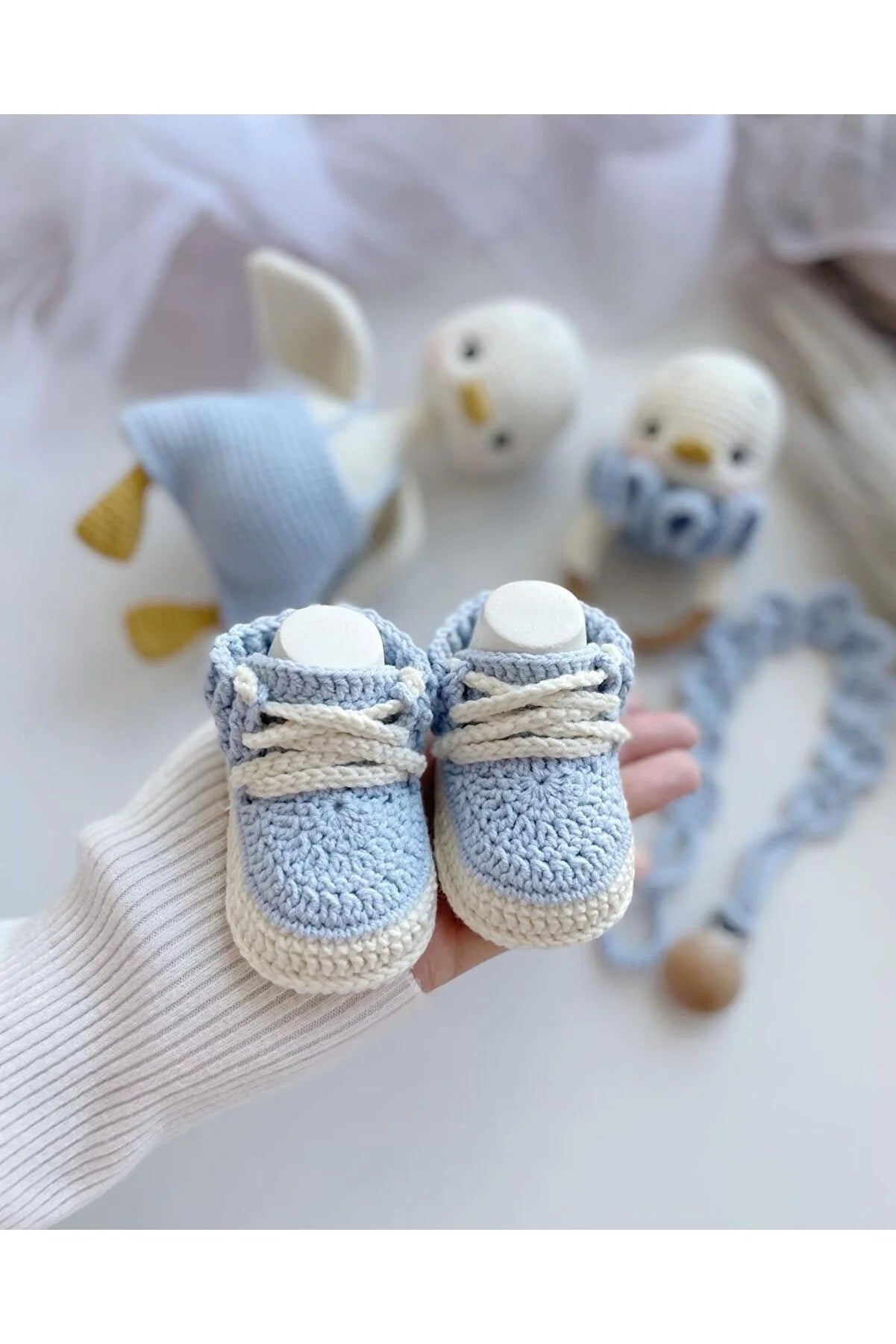 Handmade Crochet Duck Toy Gift Set (4pc)