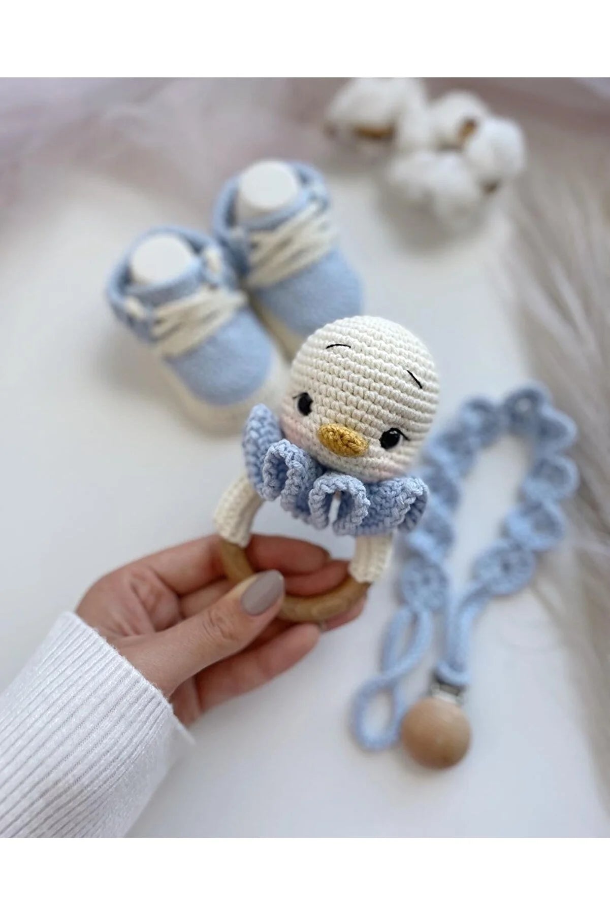 Handmade Crochet Duck Toy Gift Set (4pc)