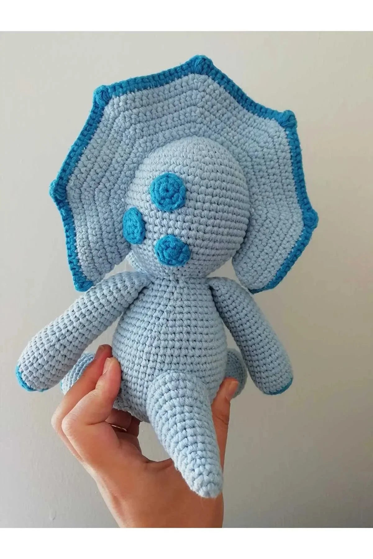 Crochet Cute Triceratops Dino Toy