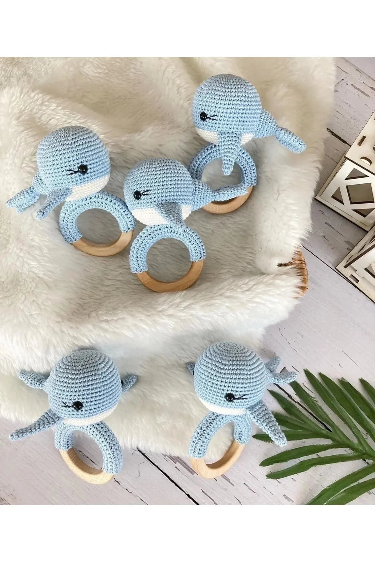 Crochet Cute Dolphin Rattle Toy