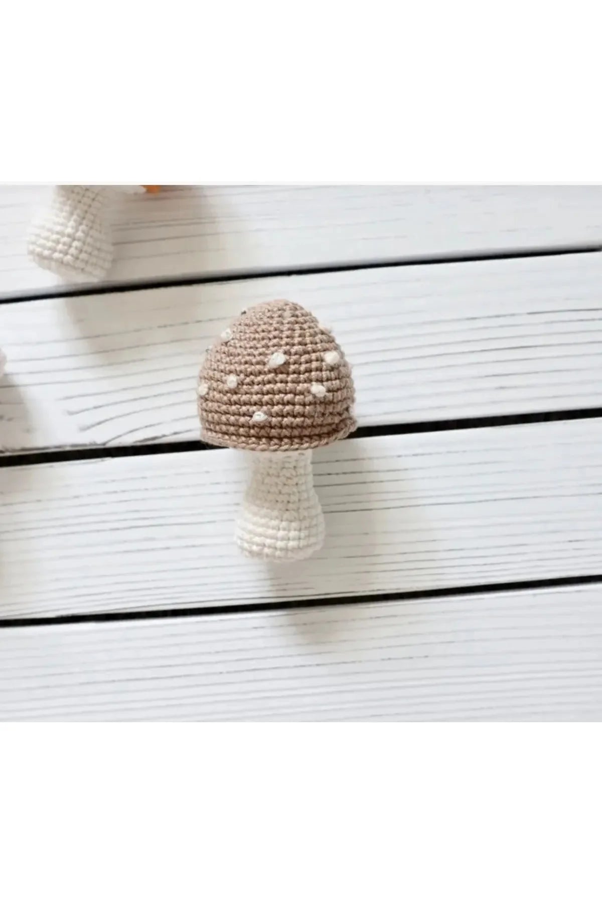 Crochet Mushroom Rattle Toy for Infants and Toddlers With Bell Sound