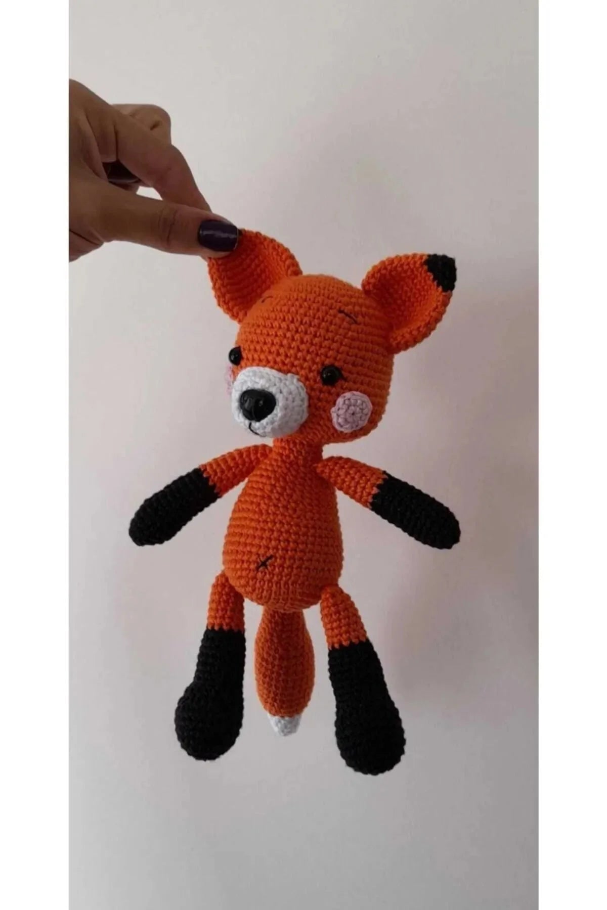 Crochet Little Prince Doll and Fox Toy Set 2pc