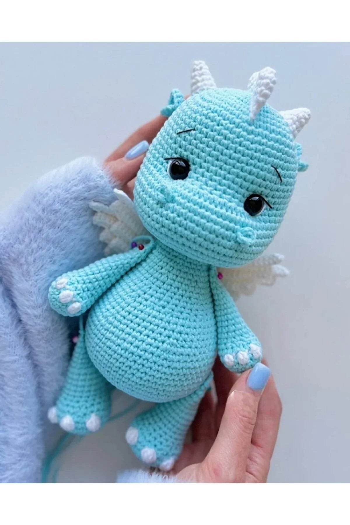 Crochet Cute Blue Dino Toy