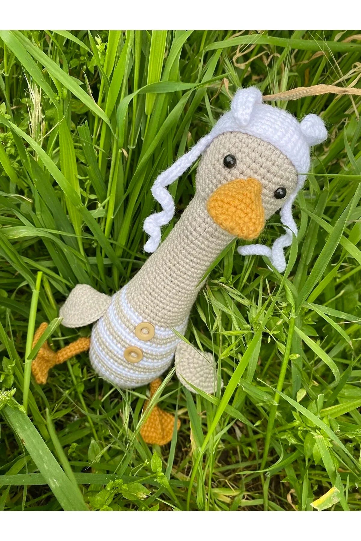 Crochet Cute Pilot Duck Toy