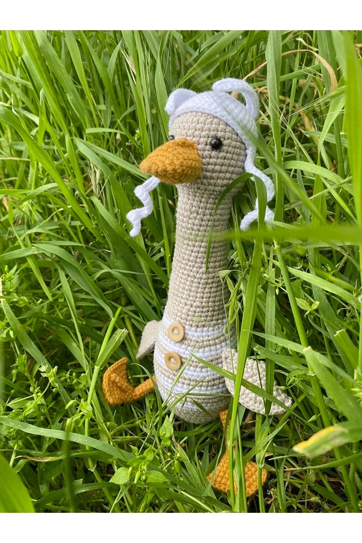 Crochet Cute Pilot Duck Toy