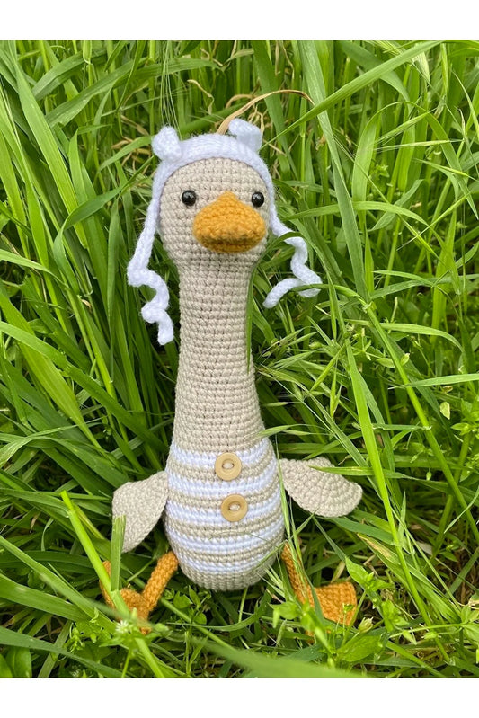 Crochet Cute Pilot Duck Toy