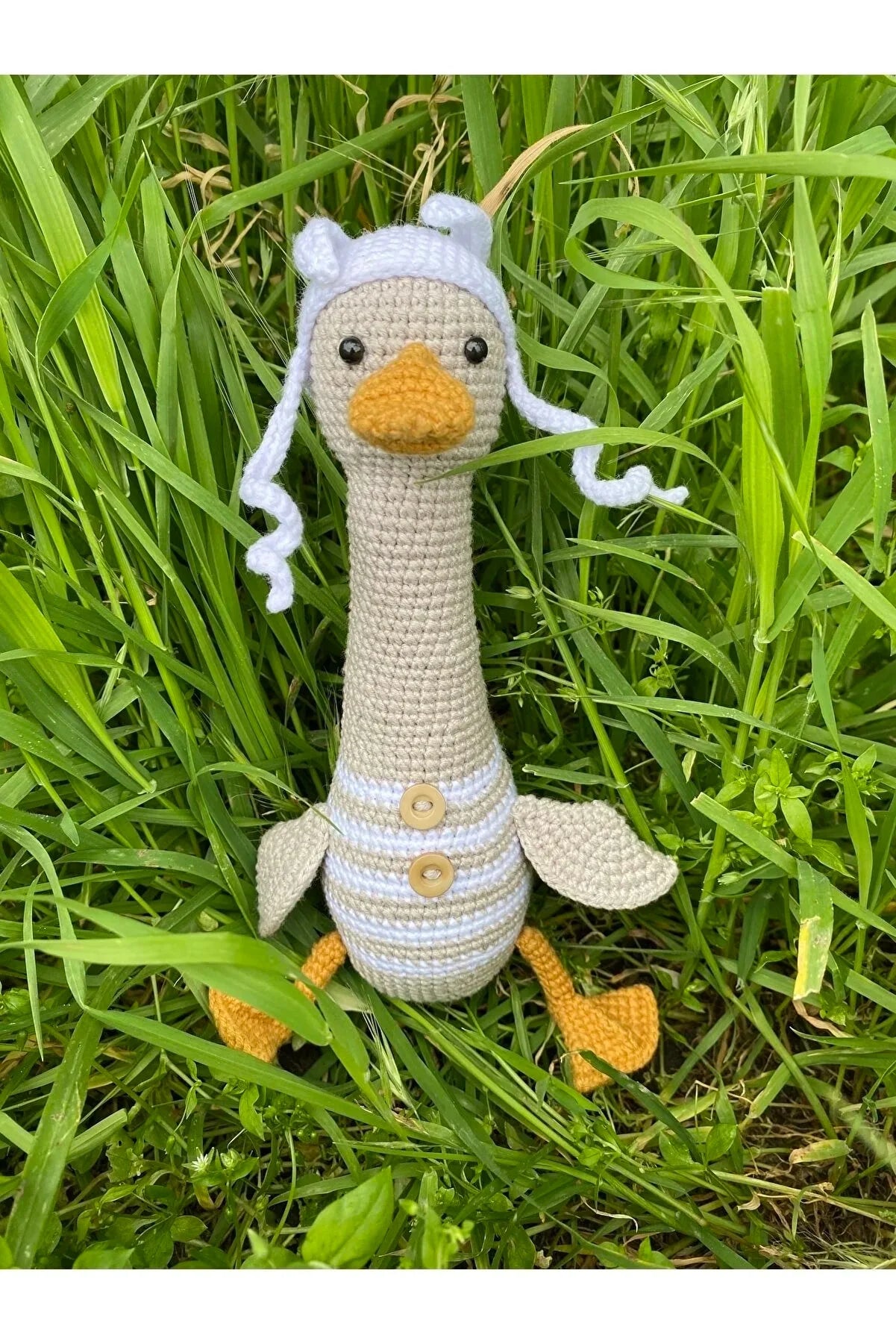 Crochet Cute Pilot Duck Toy