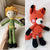 Crochet Little Prince Doll and Fox Toy Set 2pc