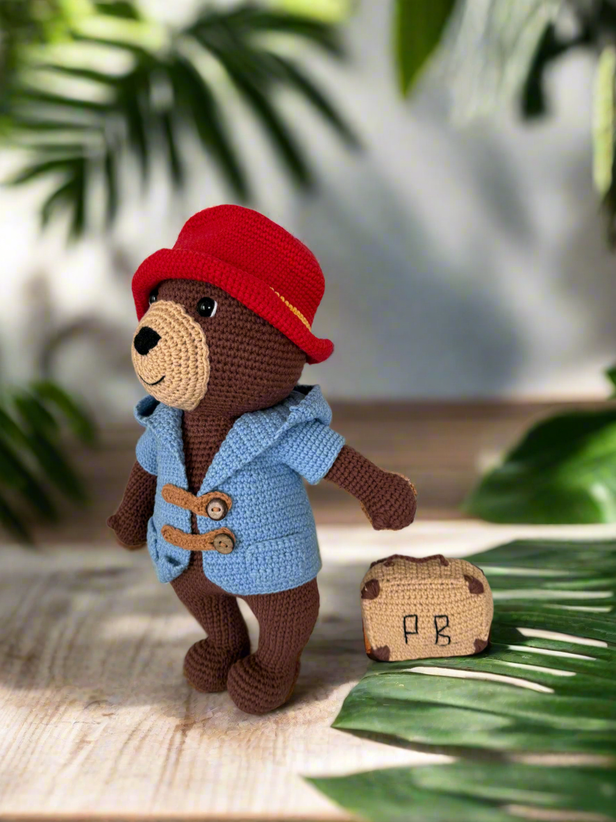 Handmade Crochet Paddington Bear Toy
