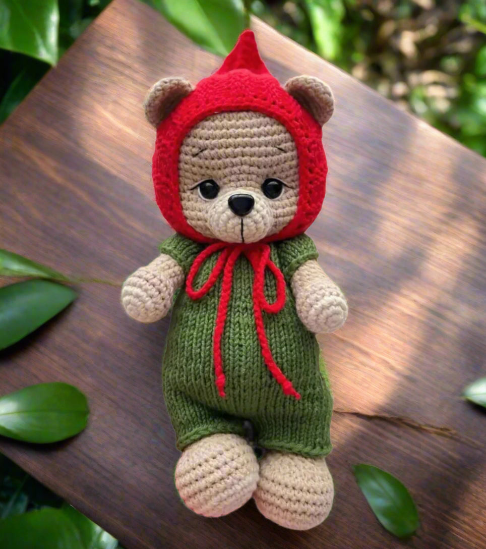 Joy Bear – Customisable Crochet Teddy Bear with Changeable Outfit