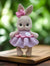 Crochet Cute Bunny with Purple Dress