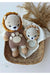Crochet Cute Lion Toy and Rattle Toy Set (2pc)