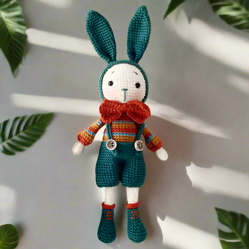 Crochet Cute Little Bunny Boy Toy