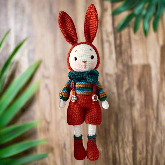 Crochet Cute Little Bunny Boy Toy