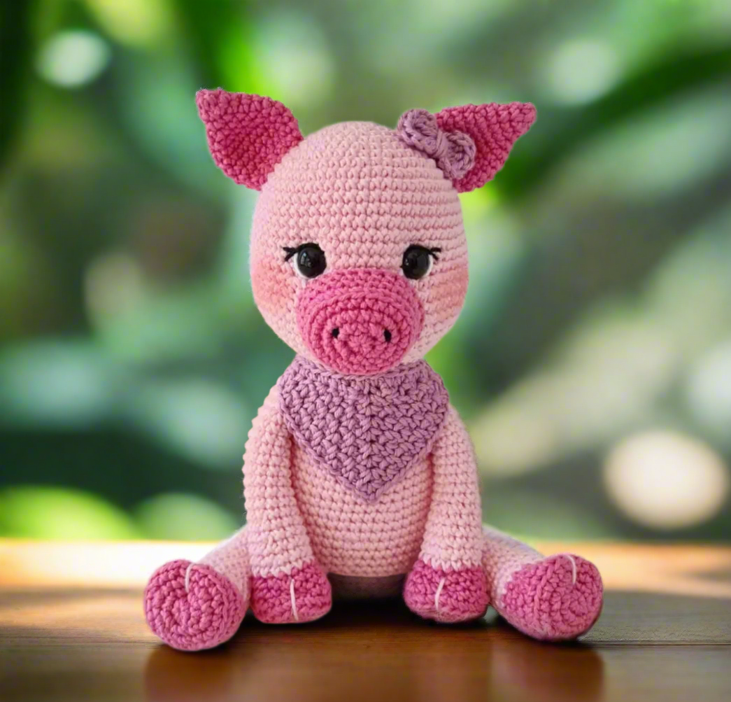 Crochet Cute Pink Piglet Toy