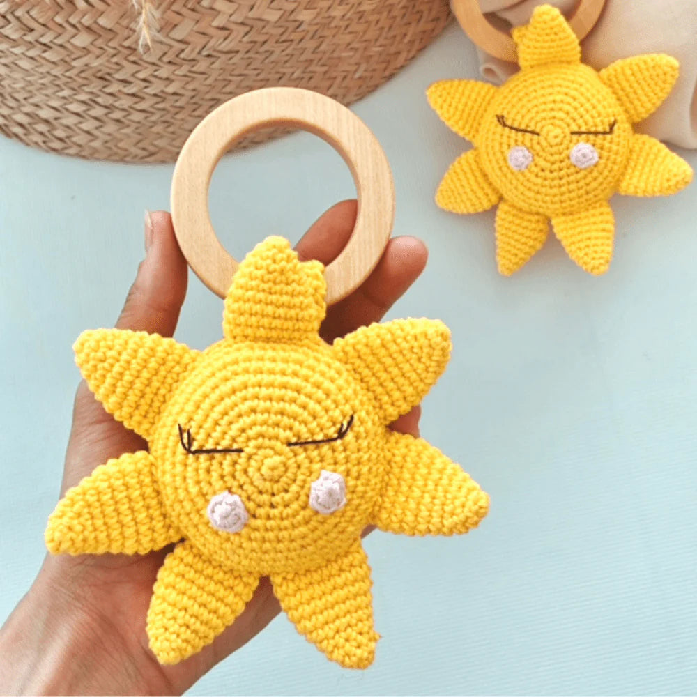 Crochet Cute Sun Rattle Toy