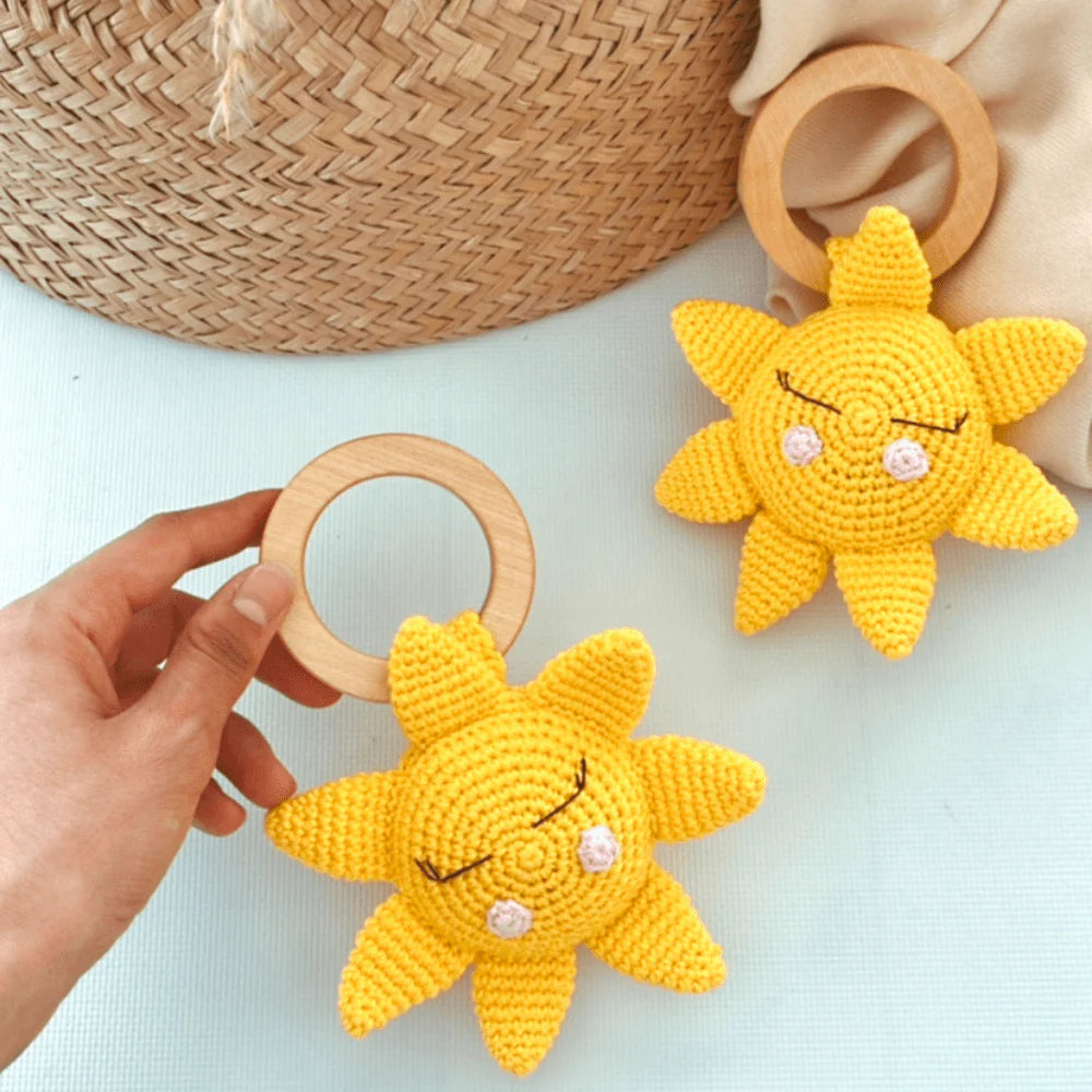 Crochet Cute Sun Rattle Toy