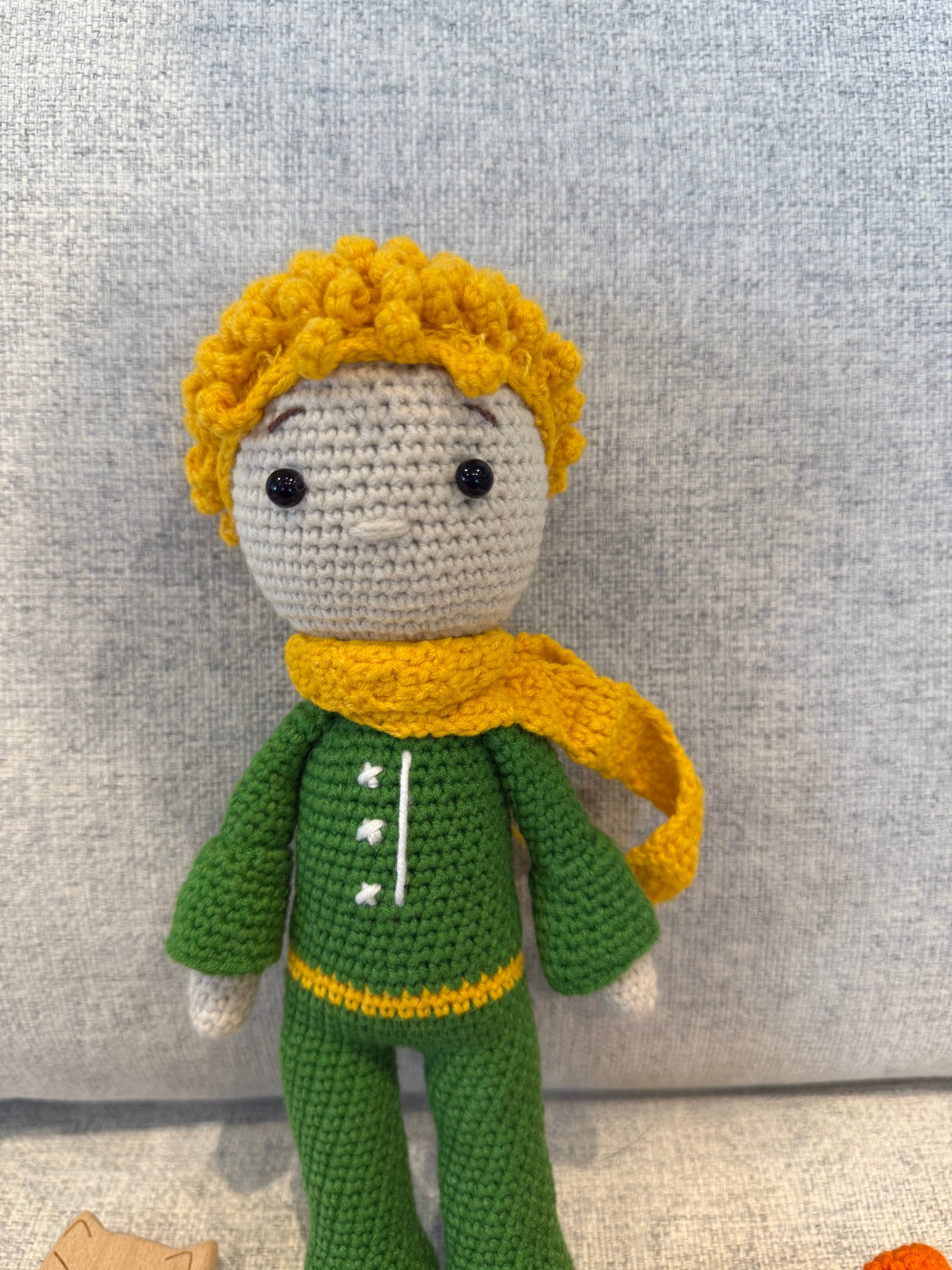 Handmade Crochet Little Prince Toy Gift Set (3pc) - Personalised Dummy Clip