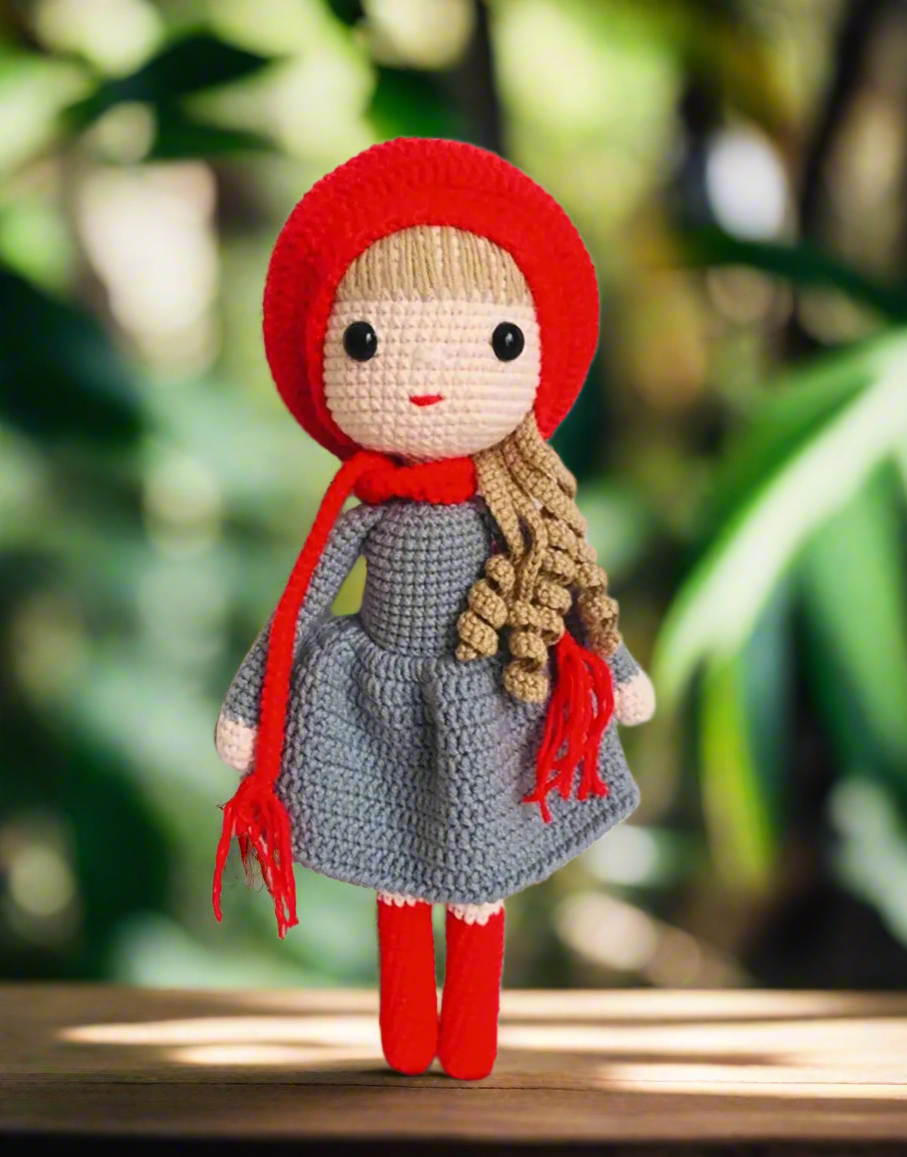 Crochet Little Red Riding Hood Doll Toy