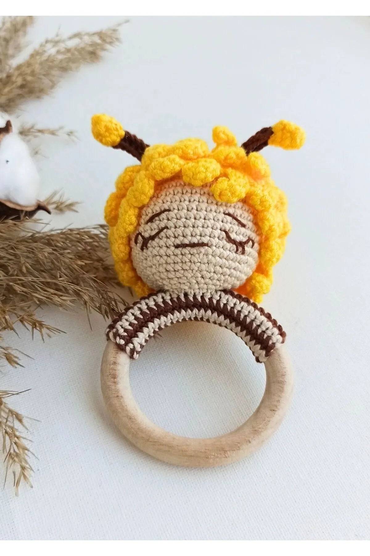 Crochet Maya the Bee Rattle Toy