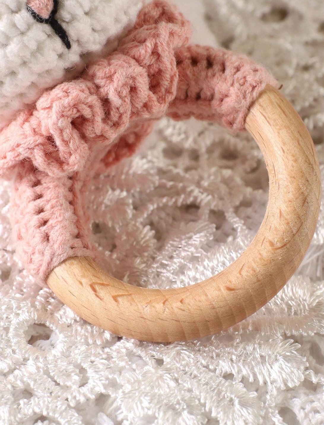 Crochet Bunny Rattle Toy