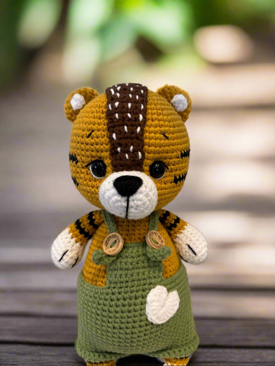 Crochet Tiger Boy Toy