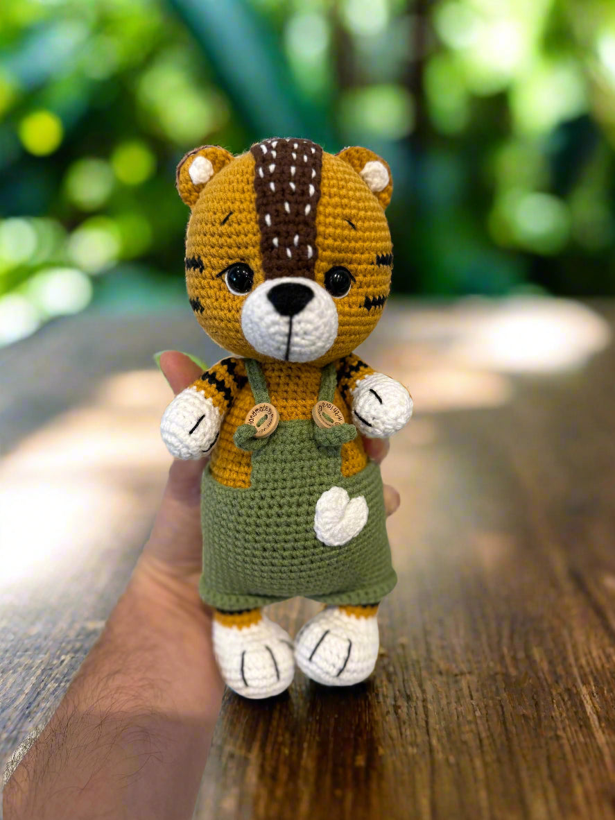 Crochet Tiger Boy Toy