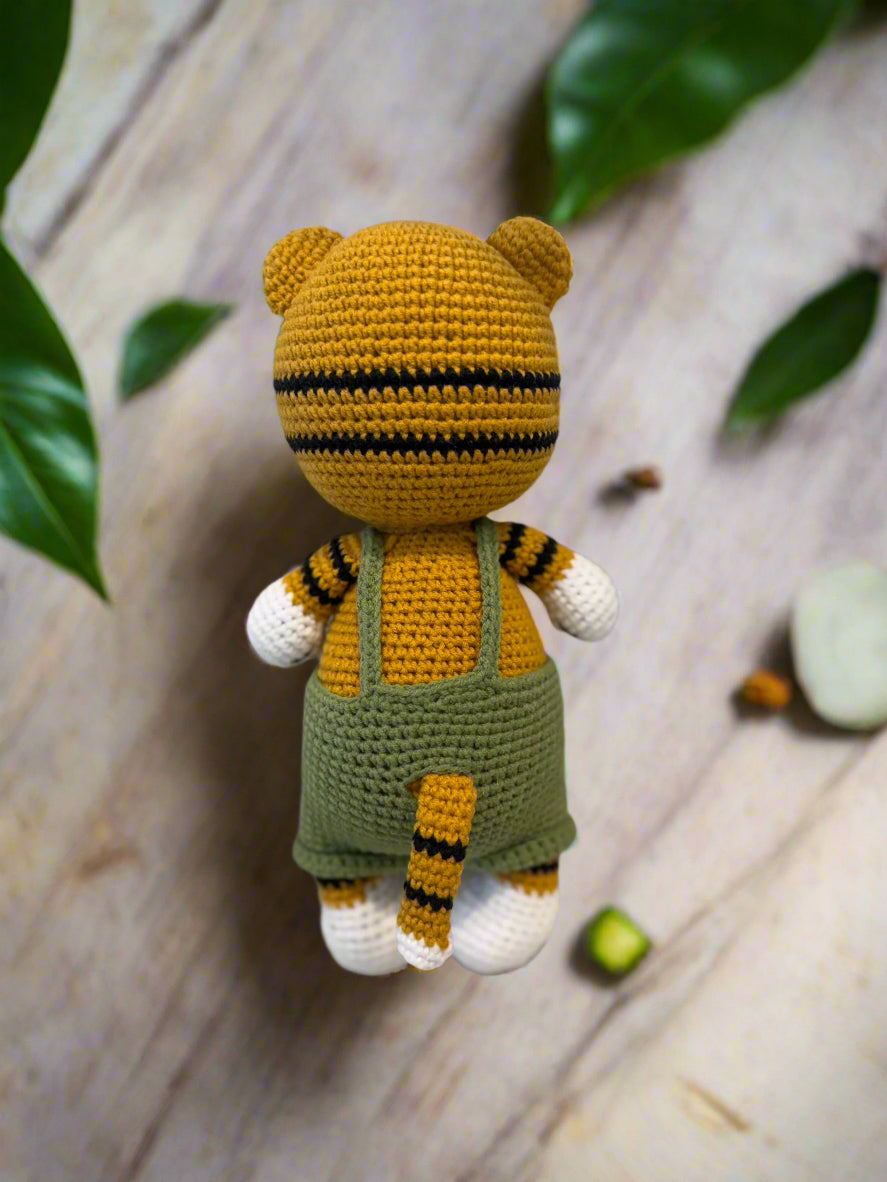Crochet Tiger Boy Toy