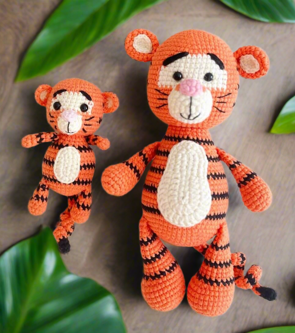 Crochet Tiger Toy Set - Father & Son Jungle Duo