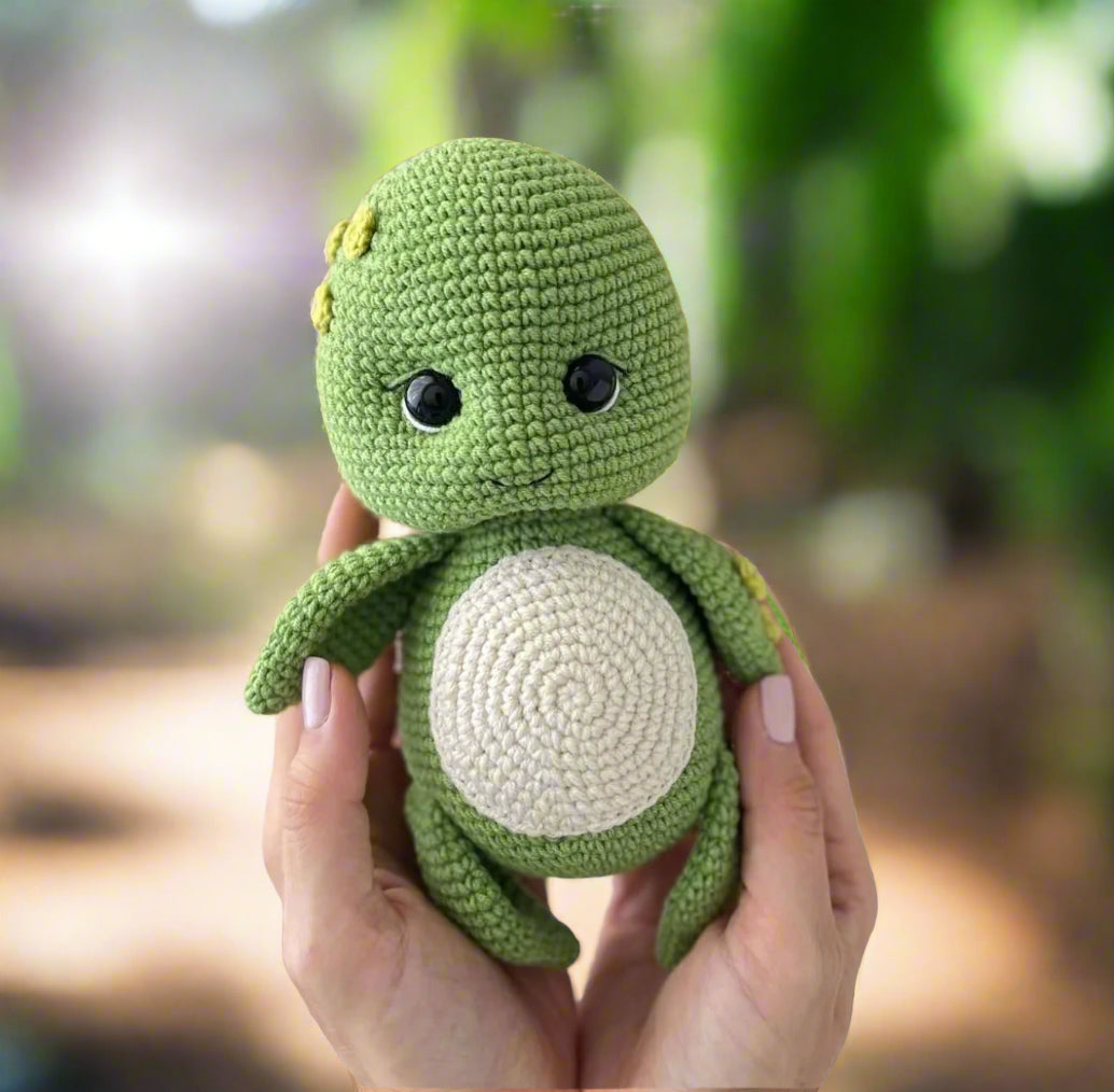 Crochet Turtle Duo – 2 Handmade Plush Toys for Kids