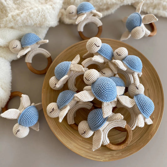 Crochet Turtle Rattle Toy