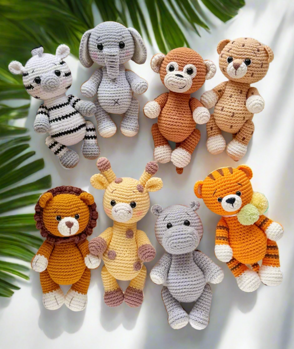 Handmade Crochet Safari Animals