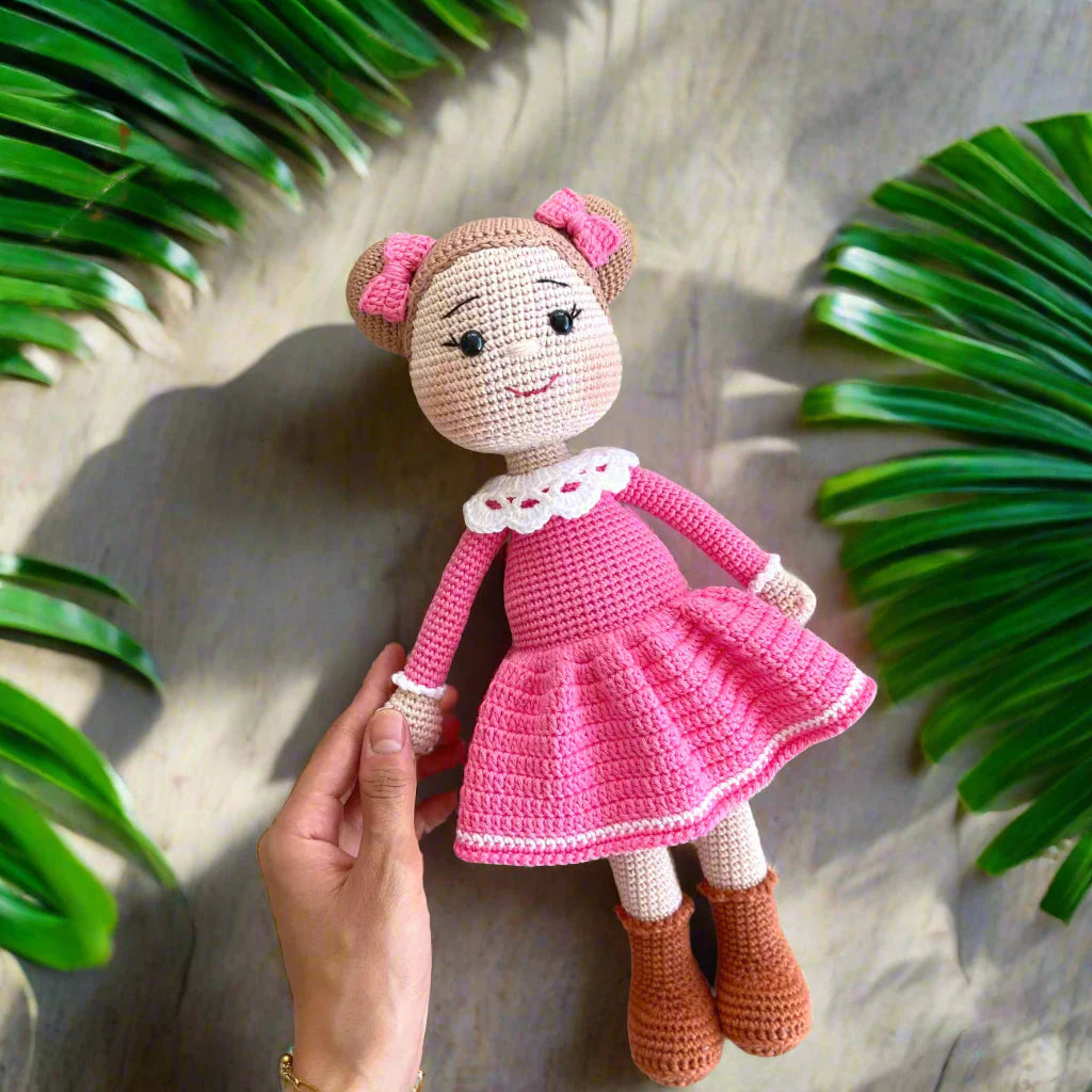 Double Bun Princess – Soft & Cuddly Handmade Crochet Doll