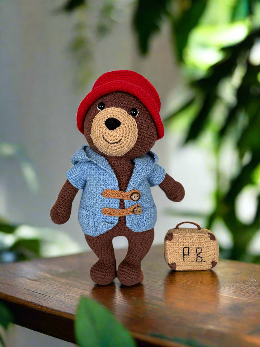 Handmade Crochet Paddington Bear Toy