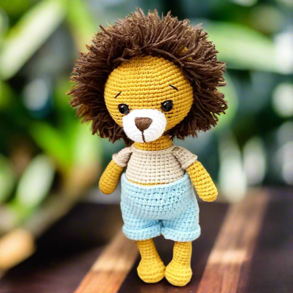Handcrafted Adorable Crochet Lion Toy