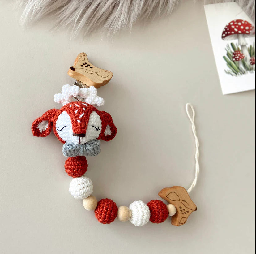 Handmade Crochet Baby Reindeer Toy Gift Set (3pc)