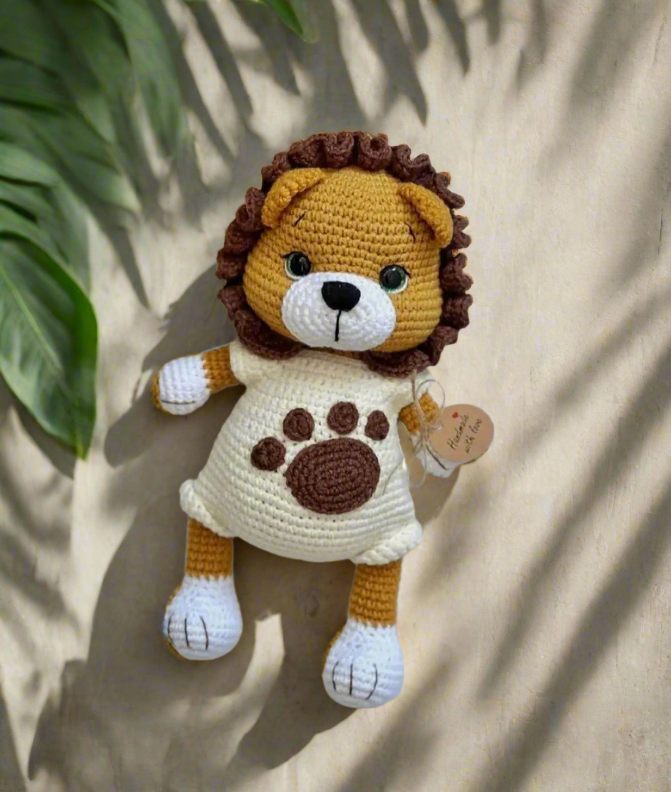 Handmade Crochet Cute Lion Toy
