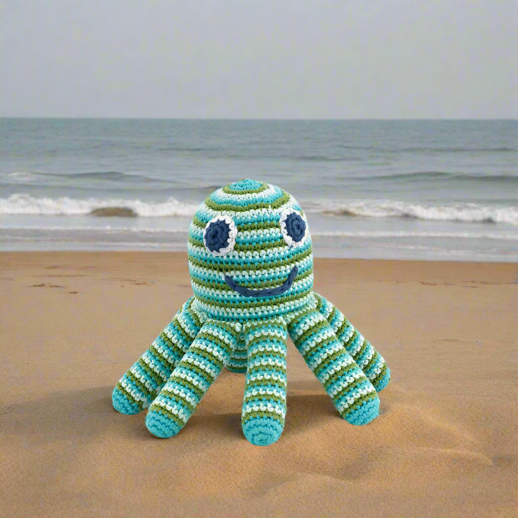 Handmade Crochet Cute Octopus Rattle Toy