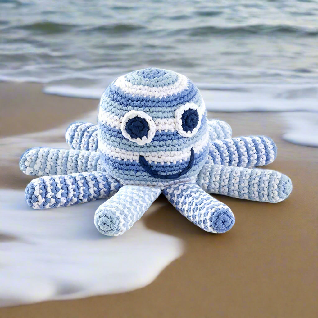 Handmade Crochet Cute Octopus Rattle Toy